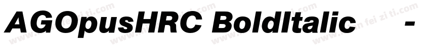 AGOpusHRC BoldItalic 语言英文字体转换